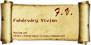 Fehérváry Vivien névjegykártya